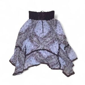 Elegant Black and Purple Women's Skirt